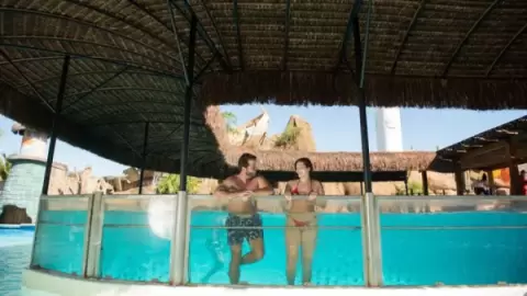 Mar de Israel atração para relaxar no Thermas dos Laranjais