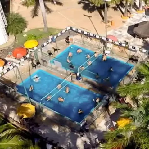 Piscina de Biribol atração para esportes no Thermas dos Laranjais